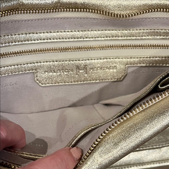 Halston Heritage Metallic Gold Wristlet